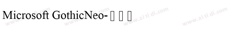 Microsoft GothicNeo字体转换